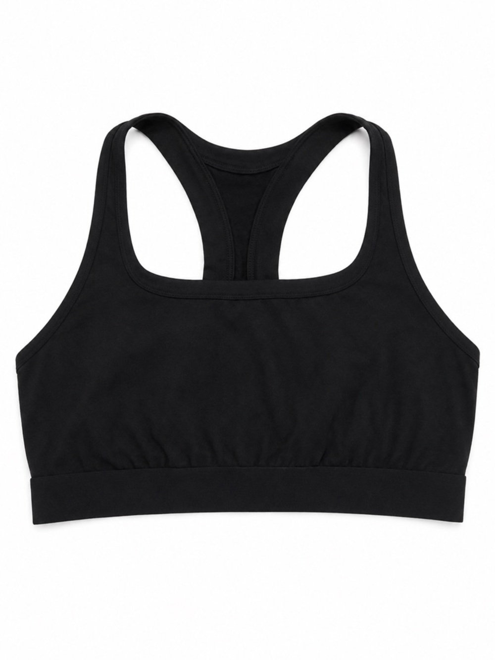 New - TomboyX Black Cotton Racerback Sports Bra